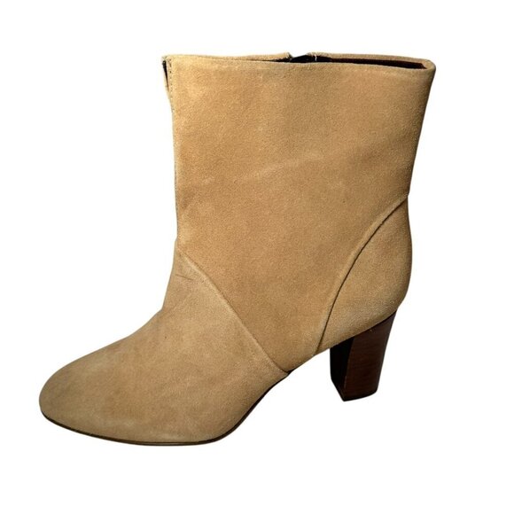 Franco Sarto Pia Bootie Cookie Tan Suede Women's size 8 NEW - Picture 2 of 7